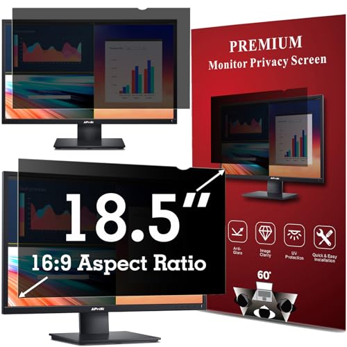 18.5 Inch Privacy Screen Filter for 16:9 Widescreen Monitor | Privacy Shield | Anti-Glare | Anti-Blue light Protector | Eye Protection | Computer Security Private Filter - size: 18.5" Privacy Screen (16:9)