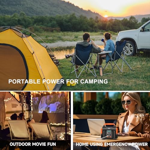 Bailibatt Portable Power Station 300W, 257Wh, 4.6lbs Solar Generator | Pure Sine Wave AC Outlet for Laptop. Backup Battery for Camping, Travel, Emergency, Home, RV, Outdoor, Hunting