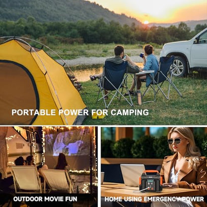 Bailibatt Portable Power Station 300W, 257Wh, 4.6lbs Solar Generator | Pure Sine Wave AC Outlet for Laptop. Backup Battery for Camping, Travel, Emergency, Home, RV, Outdoor, Hunting