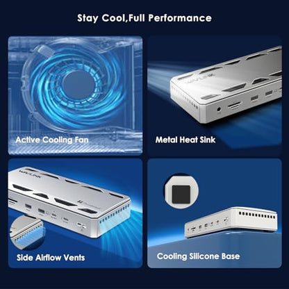 WAVLINK Thunderbolt 5 Dock, Intel Certified TB5 Docking Station, 120Gbps | Single 8K@144Hz, 140W PD, 2.5G Ethernet, 4×USB-A 10Gb, SD 4.0, for Windows 11/Mac OS 14.6 or Later TB5/4 Laptops