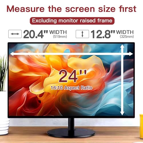 2 Pack 24 Inch 16:10 Privacy Screen for Computer Monitor, Eye Protection Anti Glare Computer Screen Cover, Removable Anti-Scratch Computer Screen Privacy Shield for 24'' Widescreen Monitor - size: 24 Inch (16:10)