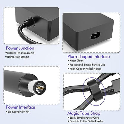 199W 15.35V 12.96A AC Adapter Charger Compatible with Microsoft Surface Docking Station 2, Model 1931 1917 Microsoft Surface Dock 2 Power Supply Cord