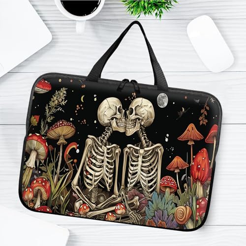 14" 15" Laptop Handle Bag Computer Bag,14.2" 15.4 inch Pouch Holder Notebook Sleeve Cover Compatible for Dell,Lenovo,Toshiba HP, Asus Notebook Messenger Briefcase-Kiss Skull - color: Kiss Skull