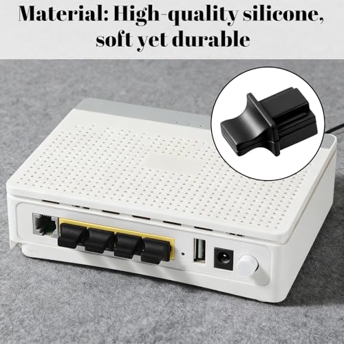 50 Pcs RJ45 Dust Covers Ethernet Port Plugs Protector Stopper Silicone Cap for TV, Computer, Other Devices(Black)