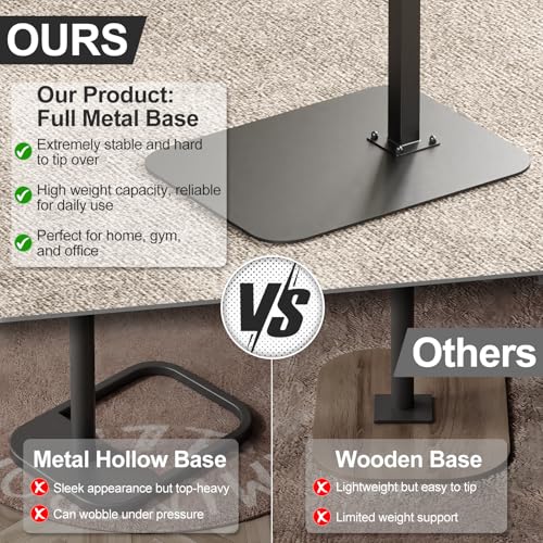 TV Tray Table Adjustable Height Swivel Couch Table with Heavy Metal Base | Slides Under Sofa, C-Shaped Side Table for Living Room, Bedroom, Bathroom, Study, and Small Spaces - color: Brown, size: 11.8*15.7 in