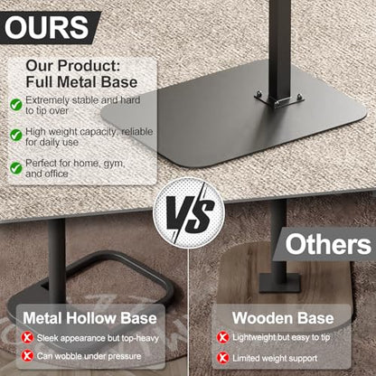 TV Tray Table Adjustable Height Swivel Couch Table with Heavy Metal Base | Slides Under Sofa, C-Shaped Side Table for Living Room, Bedroom, Bathroom, Study, and Small Spaces - color: Brown, size: 11.8*15.7 in