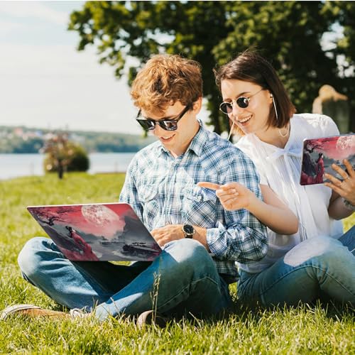 Universal Laptop Skin Sticker with 2 Wrist Pad Skins, Waterproof Scratch Resistant Vinyl Laptop Cover Decal, Cut to Fit for 11–15.6 Inch MacBook HP Dell Lenovo, Beauty in Moonlight - color: Beauty in Moonlight