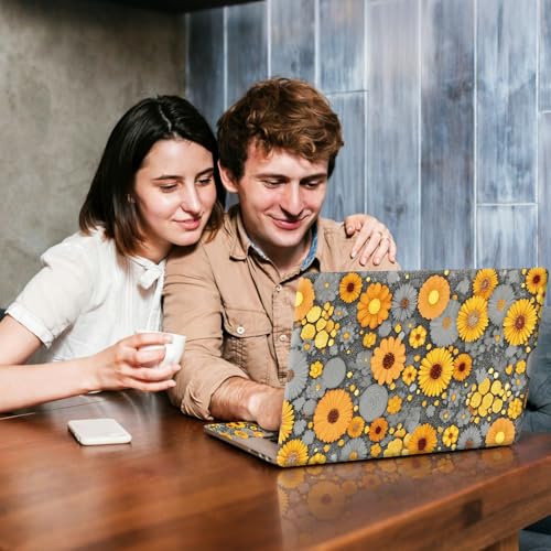 Universal Laptop Skin Sticker Decal, Compatible with MacBook HP Dell Lenovo 12"-15.6", Reusable Vinyl Notebook Cover 3PCS Set, High-Recognition Film-Yellow Daisies - color: Yellow Daisies