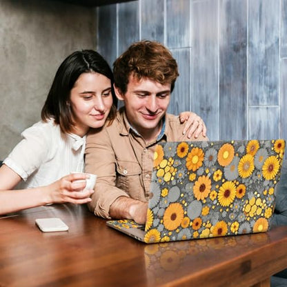 Universal Laptop Skin Sticker Decal, Compatible with MacBook HP Dell Lenovo 12"-15.6", Reusable Vinyl Notebook Cover 3PCS Set, High-Recognition Film-Yellow Daisies - color: Yellow Daisies
