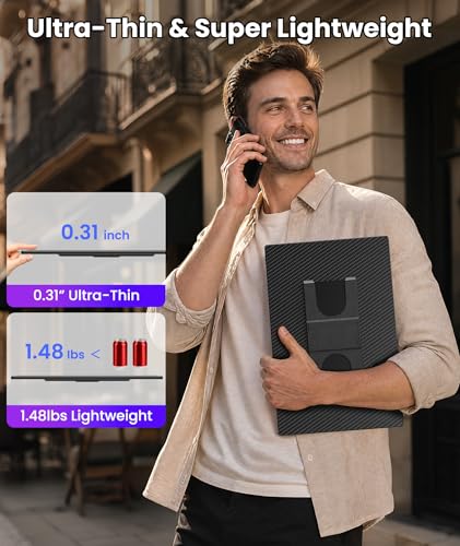 Cevaton 16" Laptop Screen Extender, 1200P Ultra-Thin Lightweight Portable Monitor for Laptop, Thin Bezels, 360° Rotating Detachable Stand, Plug and Play Travel Monitor for PC, Mac, Windows, Switch - size: 16-inch Screen
