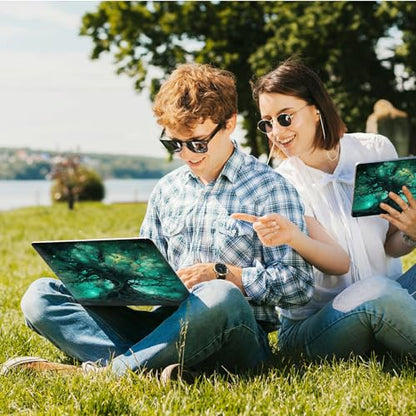 Universal Laptop Skin Sticker with 2 Wrist Pad Skins, Waterproof Scratch Resistant Vinyl Laptop Cover Decal, Cut to Fit for 11–15.6 Inch MacBook HP Dell Lenovo, Green Tree - color: Green Tree