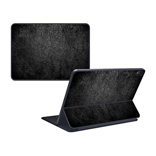MightySkins Skin Compatible with Apple iPad Pro Smart Keyboard 12.9" (2018) - Black Leather - Protective, Durable, and Unique Vinyl Decal wrap Cover - Easy to Apply, Remove - Made in The USA