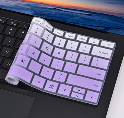 CaseBuy Keyboard Cover for 2023-2019 Microsoft Surface Laptop 6/5 / 4/3 Gen 13.5" & 15 inch Accessories Protective Skin (Not Fit Surface Laptop 7 2024 2025), Ombre Purple - color: Ombre Purple
