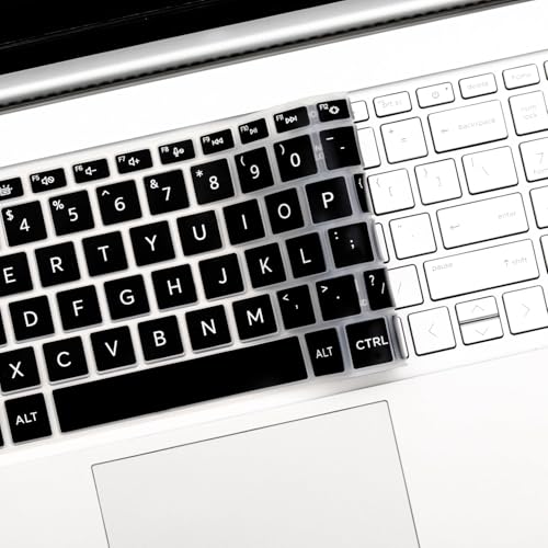 Keyboard Cover for HP 15.6" Laptop 15-fc 15-fd Series， HP Laptop AI 15 15.6"/Laptop AI 17 17.3", HP 15z-fc000 15t-fd000/fd100 15-fc0099nr 15-fd0023dx 15-fd0005dx 15-fc0025dx 15-fd0883nr 15-fc0093dx - color: Black