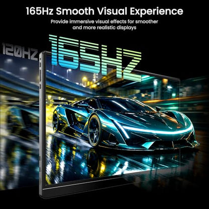 VILVA 17.3" QHD 165Hz USB-C HDMI Gaming Monitor | 17.3" QHD 165Hz IPS, slim metal+stand, USB-C/HDMI, for PC/PS5/Xbox/Switch, gaming. - size: 17.3