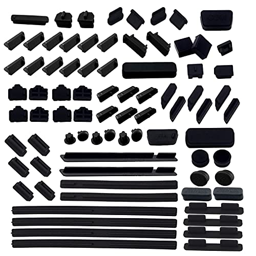 80 PCS Computer Laptop and Motherboard Anti-dust Plugs, 25 Types of Port Anti-dust Covers Stoppers for Computer Laptop and Motherboard - DO NOT Fit MacBook - size: ALL