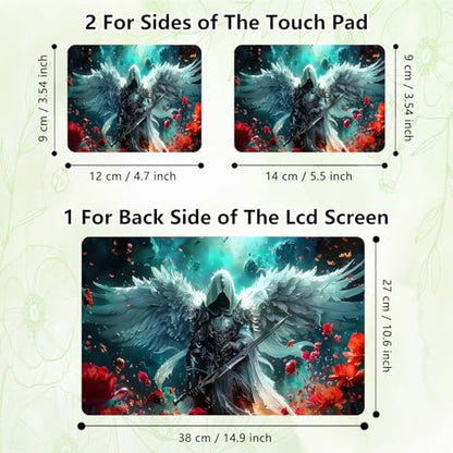 Laptop Skin Sticker Decal, Universal Reusable Vinyl Laptop Cover for 12" 13" 13.3" 14" 15" 15.4" 15.6" Notebook PC, Waterproof Scratch-Resistant with 2 Wrist Pads, Easy to Apply & Remove,Art Men - color: Art Men