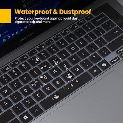 Keyboard Cover Skin for 2026 Samsung Galaxy Book 6 NP944XJG NP744BJG 14", Galaxy Book6 Pro/Ultra 14 & 16 inch NP944XJG NP964XJG NP964UJG Laptop Keyboard Protector(Not Fit GalaxyBook 5/4/3), Black