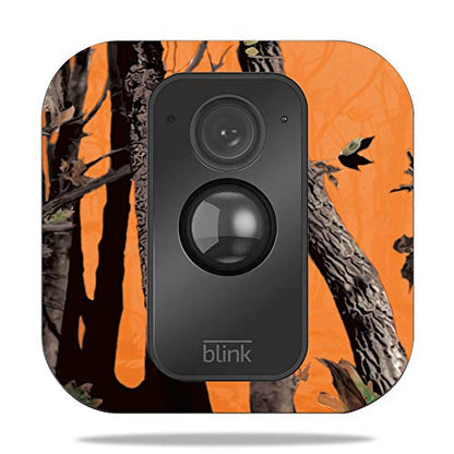 MightySkins Skin Compatible with Blink XT Outdoor Camera - Orange Camo | Protective, Durable, and Unique Vinyl Decal wrap Cover | Easy to Apply, Remove, and Change Styles | Made in The USA - color: Orange Camo