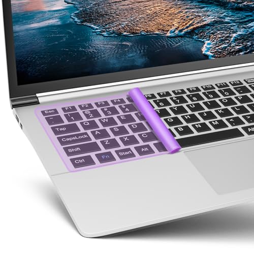 Universal Keyboard Protector Cover Skin for Laptop Notebook 13" 14" Laptop Notebook Ultra-Thin Silicone Waterproof Dustproof Keyboard Protector Skin(Purple,1Pcs) - color: Purple 1Pcs