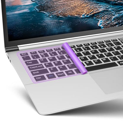 Universal Keyboard Protector Cover Skin for Laptop Notebook 13" 14" Laptop Notebook Ultra-Thin Silicone Waterproof Dustproof Keyboard Protector Skin(Purple,1Pcs) - color: Purple 1Pcs