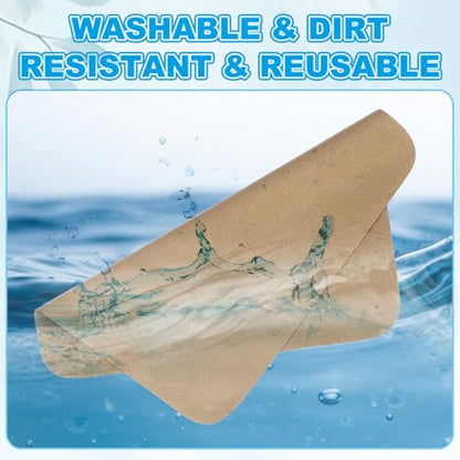 PATIKIL Glasses Cleaning Cloth 6.9" x 5.7", 12 Pcs Microfiber Eyeglasses Cleaner Cloths Soft Suede Wipe Screen for Camera Len Eyeglass Screens Phones Smart Devices, Brown - color: Brown, size: 6.9" x 5.7"