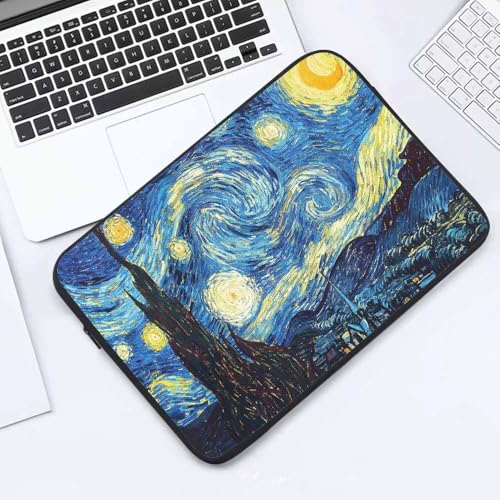 Laptop Sleeve Bag 15.4 15.6 Inch,Starry Night Protective Polyester Computer Cases Laptop Cover Briefcase Bag Tablet Travel Cover - color: LPS-033