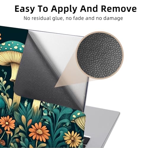 Aesthetic Laptop Skin Cover,12-15.6 Inch Universal Vinyl Sticker Decal,Waterproof Scratch-Resistant Notebook Wrap,Removable Residue-Free Protector,Mushroom Forest Fantasy - color: Mushroom Forest Fantasy