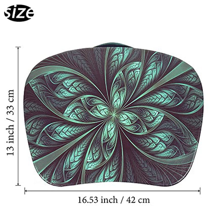 Lap Laptop Desk - Portable Laptop Accessory with Pillow Cushion, Fits up to 15.6 inch Laptop, Media Slot, Micro-bead Cushion - color: 1-green Flower
