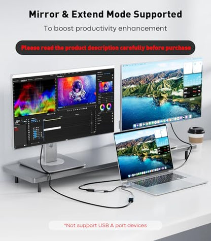 UANTIN USB C to HDMI Adapter (4K@60Hz) High-Speed USB Type-C to HDMI Adapter [Thunderbolt 3/4/5 Compatible] for iPhone 17/16 Pro/Max, MacBook Neo/Pro/Air, iPad, Galaxy S25, XPS 17, Surface, iMac - style: 1 Pack