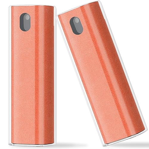 2 Pcs Fingerprint Proof Screen Cleaner, 3 in 1Touchscreen Mist Cleaner Spray Wipe Cleaner Screen Cleaner Soft Fiber Flannel,Safe for All Phones Glasses Tablet Laptop Screens - color: Rouge Hermes