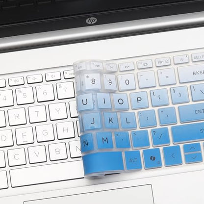 Keyboard Cover for 2025 2024 HP Laptop 15-fc 15-fd 15.6" Series 15z-fc000 15t-fd000 15-fd0123dx 15-fd0127dx 15-fc0245dx 15-fc0025dx 15-fd0023dx 15-fd0005dx 15t-fd100 fd0083wm 15-fc0093dx-OmbreBlue - color: OmbreBlue