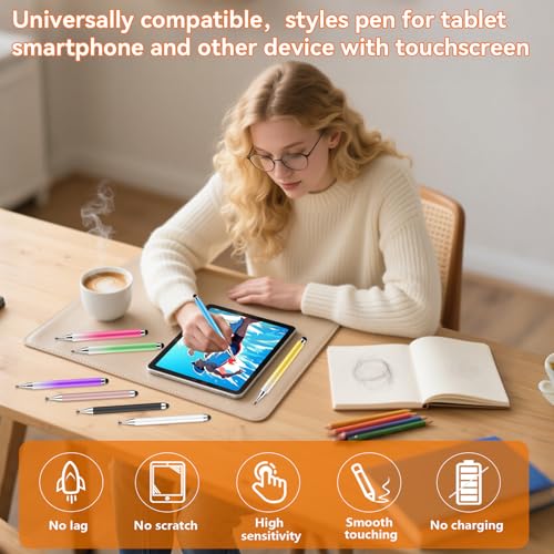 8Pcs Stylus Pen for Touchscreen,iPad,iPhone,3 in 1 Stylus Pen | High Precision & Sensitivity, Perfect for Touch Screens, iPhone/ipad/Samsung/Google/Microsoft/Android Tablets - size: 8 Packs