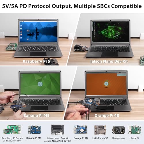 ELECROW 15.6 Inch Portable Monitor with Keyboard, Lapdock Display with Built-in Battery & RPi5 Adapter, 1080P FHD IPS USB C Computer Monitors Compatible with Raspberry Pi, PC, Phone, Mac, Game Console