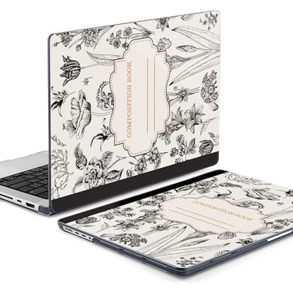 TWOLSKOO Compatible with MacBook Pro 14 inch Case M5 2026 2025-2021 Release M4 M3 M2 M1 Pro/Max Chip, Plastic Hard Shell & Keyboard Cover & USB C to USB Adapter & Screen Film, Retro Compostion Book - color: Retro Compostion Book