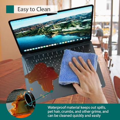 GOS Keyboard Cap Pro for MacBook Air 13.6" [2 Pack] – Patented 0.03mm Full-Cover Film with Touch ID Support Without Punch Hole – Ultra-Thin, No Glue, Clear, Easy-Clean Upper Case Protector - size: MacBook Air 13.6 Inch M2, M3, M4