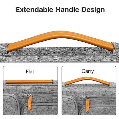 MOSISO 360 Protective Laptop Case 13.3 inch, 13-13.3 inch Laptop Sleeve | Compatible with MacBook Air/Pro 13 / Pro 14,HP Dell Acer ASUS, Side Open Carrying Case with 4 Zipper Pockets, Gray - color: Gray, size: 13.3 inch