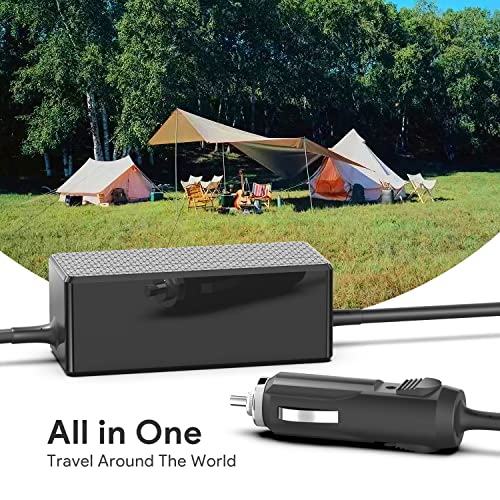 KFD 100W USB C Laptop Car Charger 12V-24V DC Adapter for MacBook Pro/Air,Hp,Dell,Surface,Lenovo Samsung,LG,Acer,Asus Rog G16 Flow X13 Z13,MSI Titan 18 17,DJI Mini 4/Mavic 3/Air 3 Type C Power Supply