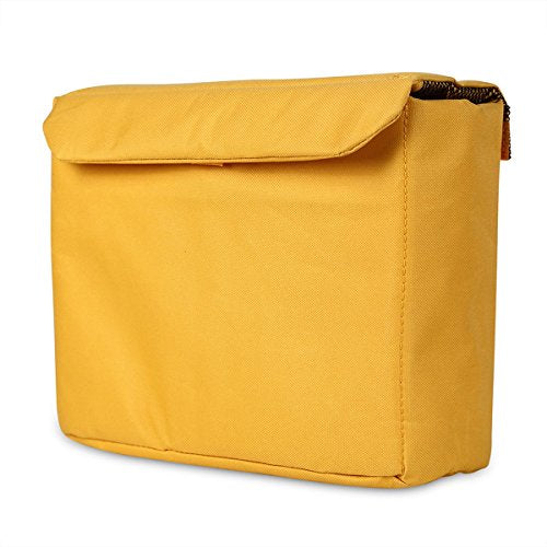 Men's Lightweight Vintage Waterproof Canvas DSLR SLR Shockproof Camera Shoulder Messenger Bag Sling bag (Yellow) - color: Yellow