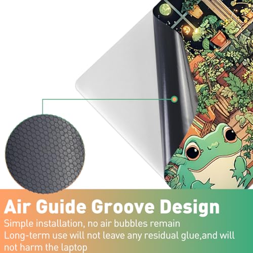 12.1-15.6 Inch Laptop Skin Decal - Universal Reusable Vinyl Laptop Cover Sticker, Waterproof Art Decal Protector - Frog & Mushroom - color: Frog & Mushroom
