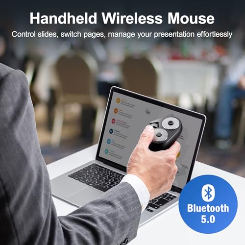 SANWA 3 in 1 Wireless Handheld Mouse + Bluetooth Touchpad Keyboard Set, Presentation Clicker, Remote Air Mouse with Scroll, Portable Finger Mice, Rechargeable Trackpad for Mac, PC, Laptop, Phone, Tabl