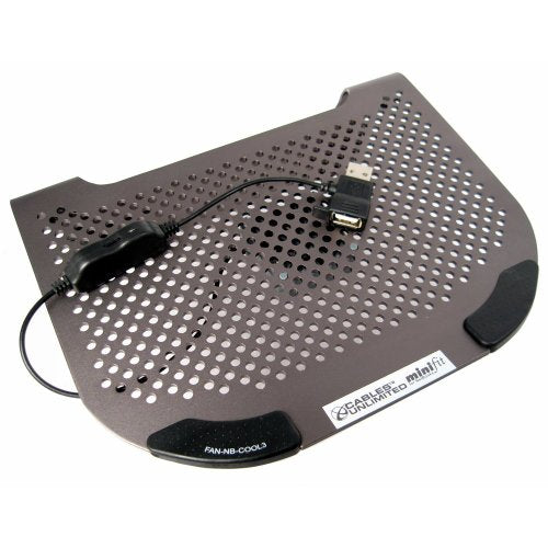 Cables Unlimted FANNBCOOL3 MiniFit Slate Grey Metal Netbook Cooler with Fan