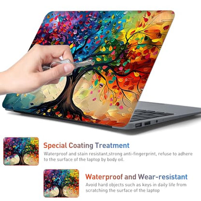 12.1-15.6 Inch Laptop Skin Decal, Universal Reusable Vinyl Laptop Cover Sticker, Waterproof Art Decal Protector in Colorful Tree - color: Colorful Tree