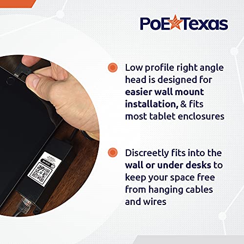 PoE Texas Ethernet to Lightning Adapter - 12 Watt Power and Data for iPad Tablets, iPhone - 802.3af PoE Splitter for POS, Kiosks, Digital Signage - Extends Power and Data Up to 328 Feet - size: 5 Volt 12 Watt - Lightning + Data