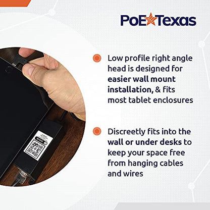 PoE Texas Ethernet to Lightning Adapter - 12 Watt Power and Data for iPad Tablets, iPhone - 802.3af PoE Splitter for POS, Kiosks, Digital Signage - Extends Power and Data Up to 328 Feet - size: 5 Volt 12 Watt - Lightning + Data
