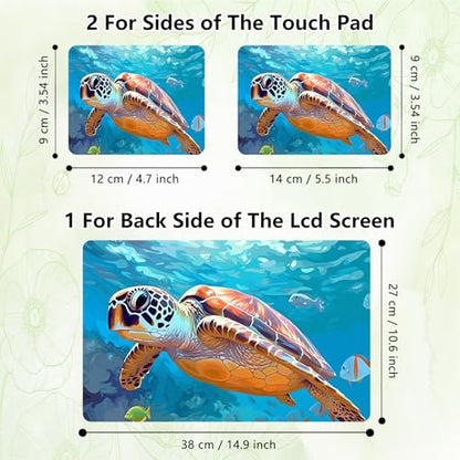 Laptop Skin Sticker Decal, Universal Reusable Vinyl Laptop Cover for 12" 13" 13.3" 14" 15" 15.4" 15.6" Notebook PC, Waterproof Scratch-Resistant with 2 Wrist Pads, Easy to Apply & Remove,Sea Turtle - color: Sea Turtle