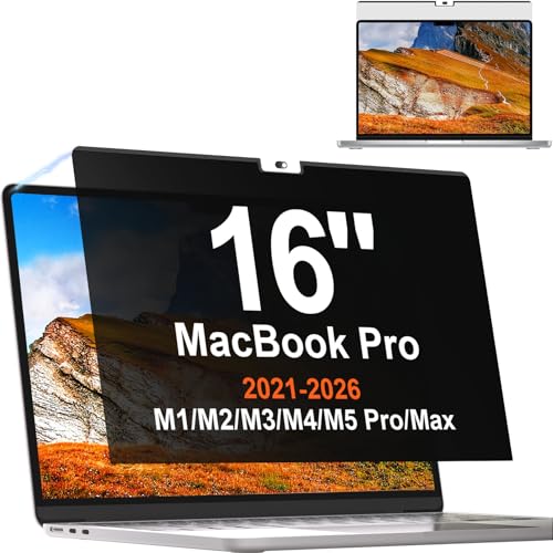 Mamol Magnetic Privacy Screen MacBook Pro 16 Inch 2021-2026 (M1-M2-M3-M4-M5), Removable Anti Blue Light Glare Filter Screen Protector - size: MacBook Pro 16 Inch (2021-2026)