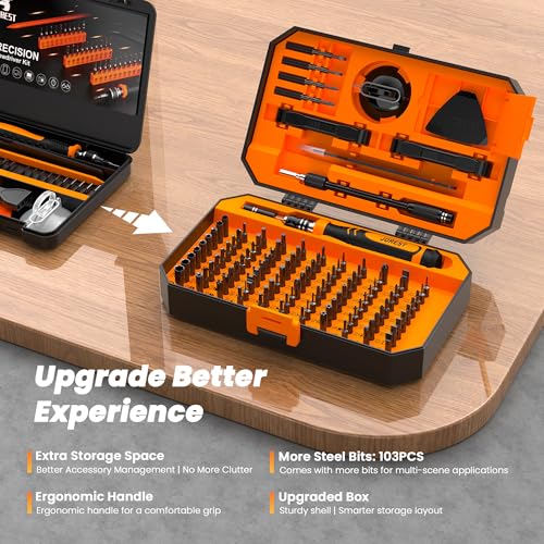 JOREST 115 in 1 Precision Screwdriver Set, Tool Gifts for Men, Mini Repair Tool Kit for iPhone, Macbook, PC, Laptop, Computer, Jewelers, PS5, Xbox, Switch, Electronics - style: 115 in 1