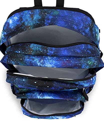 JanSport Laptop Backpack - Computer Bag with 2 Compartments, Ergonomic Shoulder Straps, 15” Laptop Sleeve, Haul Handle - Cyberspace Galaxy - color: Cyberspace Galaxy