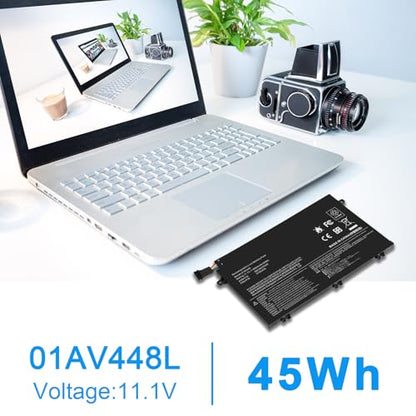 Fancy Buying 01AV445 01AV448 L17L3P51 Battery for Lenovo ThinkPad E480 E490 E485 E495 E580 E585 E590 E595 E14 E15 Series SB10K97606 SB10K97608 01AV447 L17C3P51 L17M3P52 L17M3P51 SB10K97609 - size: 7.15*4.27*0.24inch 01AV448